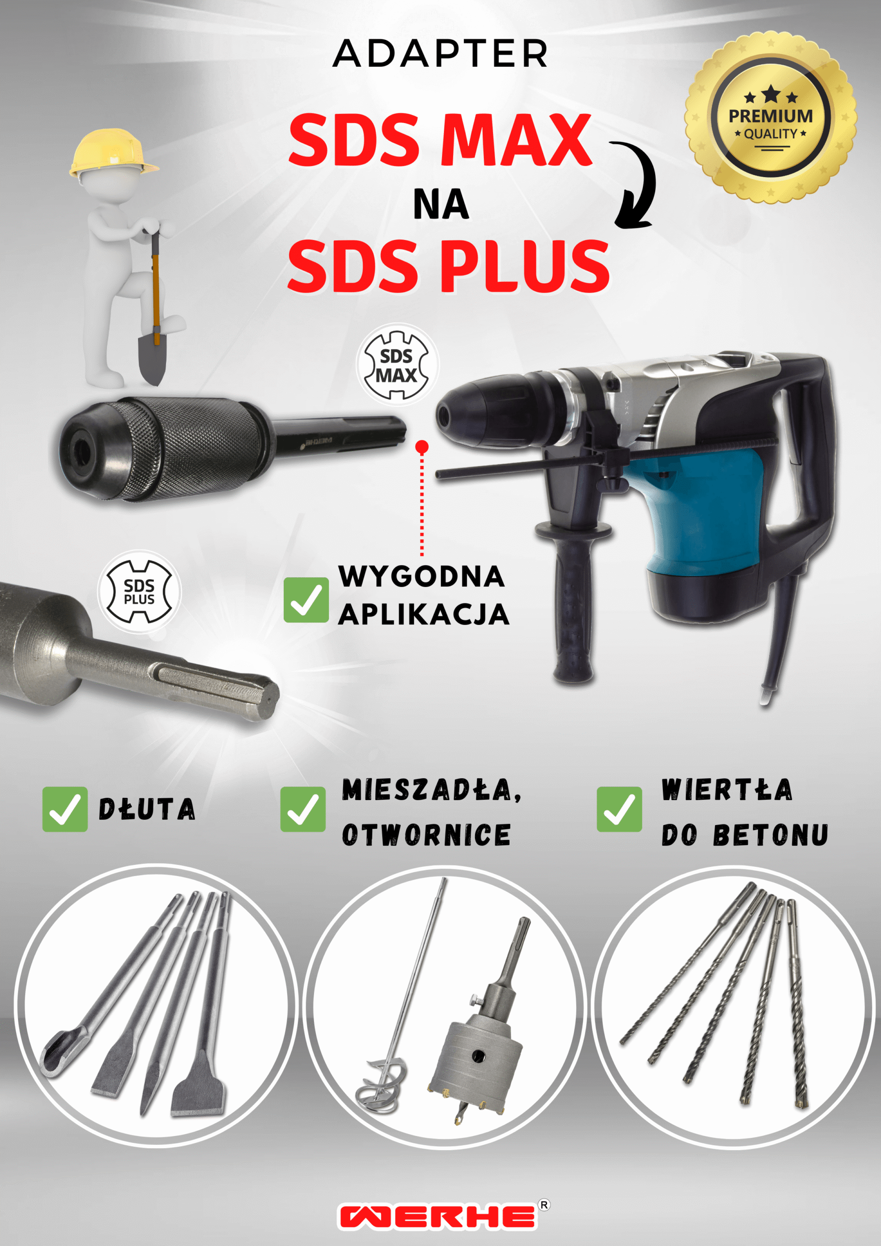 SDS MAX NA SDS PLUS PL
