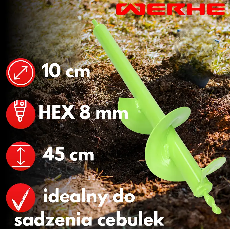 Świder do ziemi 100x450 mm do wkrętarki – sadzenie, drenaż i montaż w ogrodzie - obrazek 6