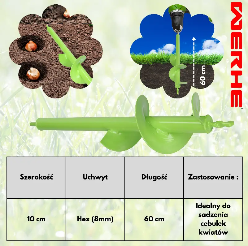 Świder do ziemi 100x600 mm do wkrętarki – sadzenie, drenaż i montaż w ogrodzie - obrazek 11