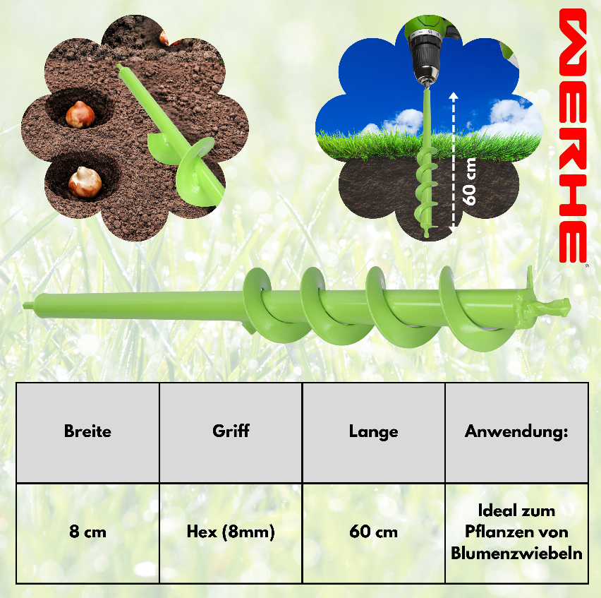 Świder do ziemi 80x600 mm do wkrętarki – sadzenie, drenaż i montaż w ogrodzie - obrazek 8
