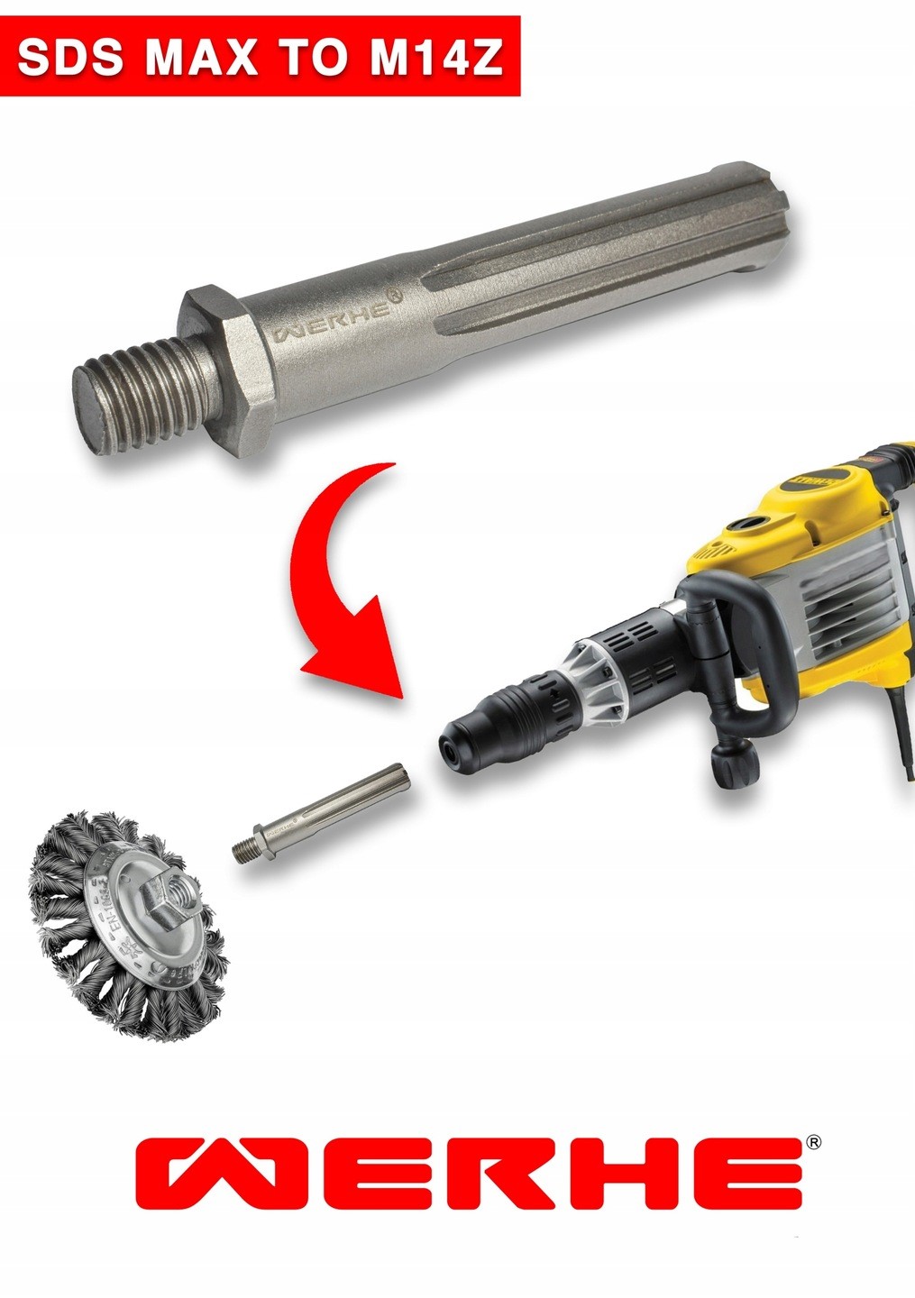 Adapter SDS Max do M14 gwint zewnętrzny - obrazek 8