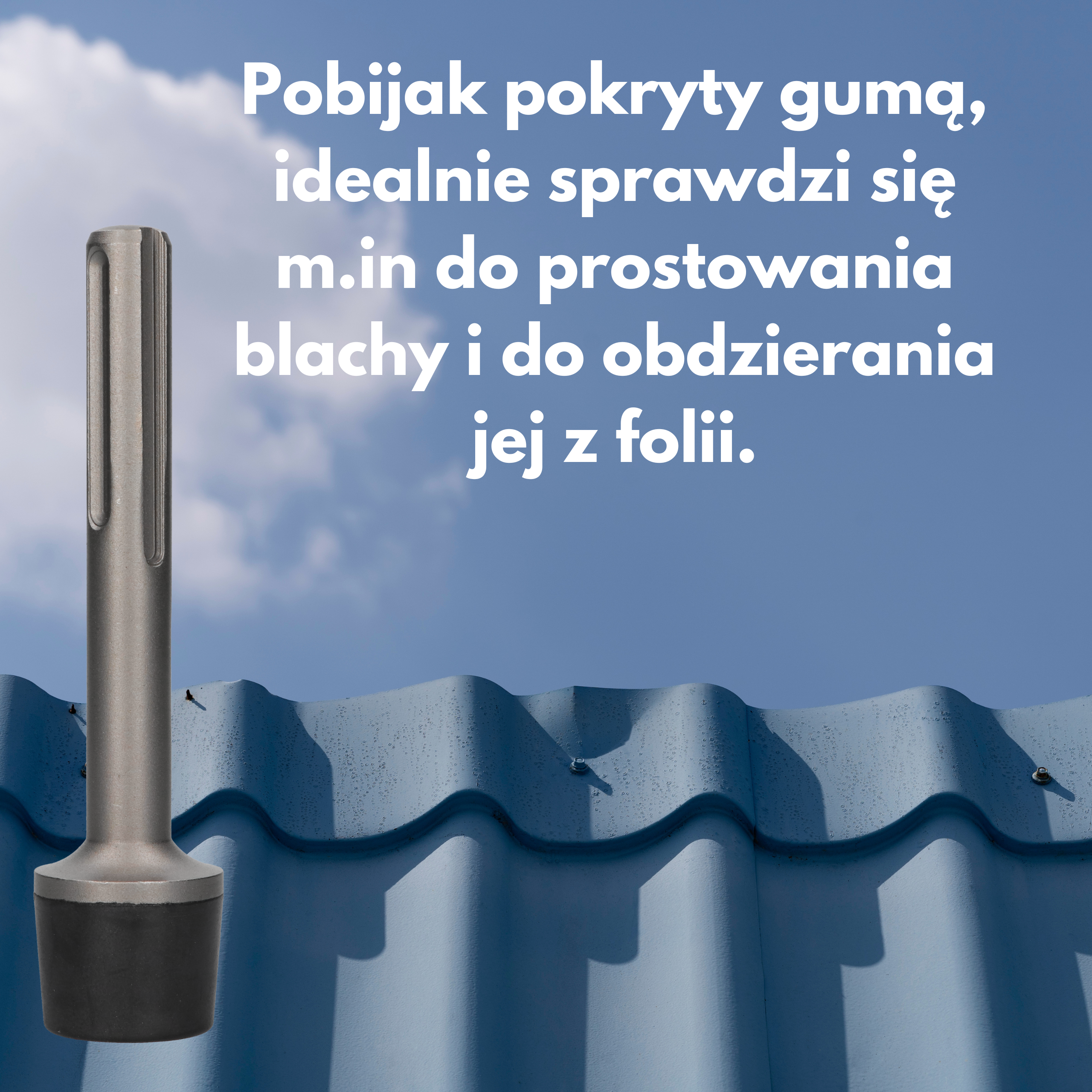 WERHE Młot gumowy SDS Max 36 mm do młota udarowego – do kostki, blach i pali - obrazek 9