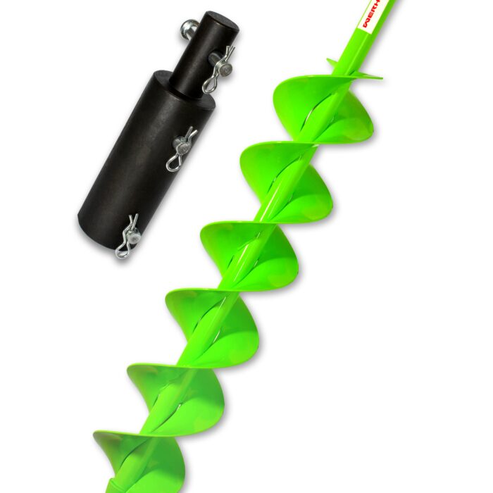Zestaw świder glebowy 120 mm H podwójna spirala + adapter Makita do młotowiertarki