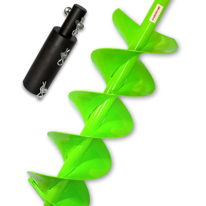 Zestaw świder glebowy 200 mm H podwójna spirala + adapter Makita do młotowiertarki