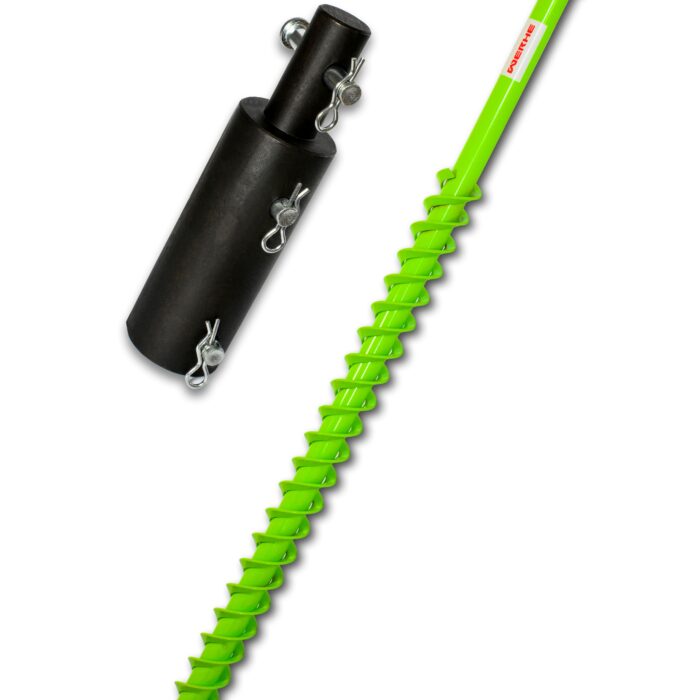 Zestaw świder glebowy 40 mm H podwójna spirala + adapter Makita do młotowiertarki