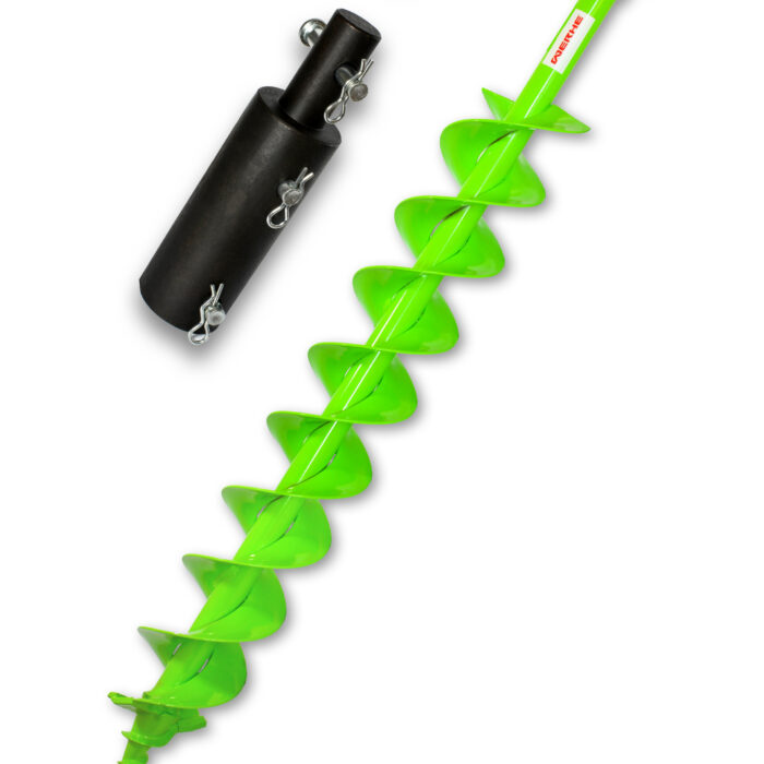Zestaw świder glebowy 80 mm H podwójna spirala + adapter Makita do młotowiertarki